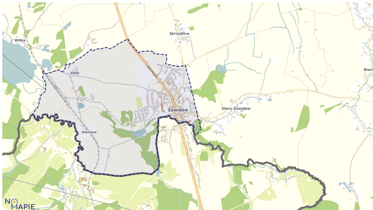 Mapa uzbrojenia terenu Zawidowa